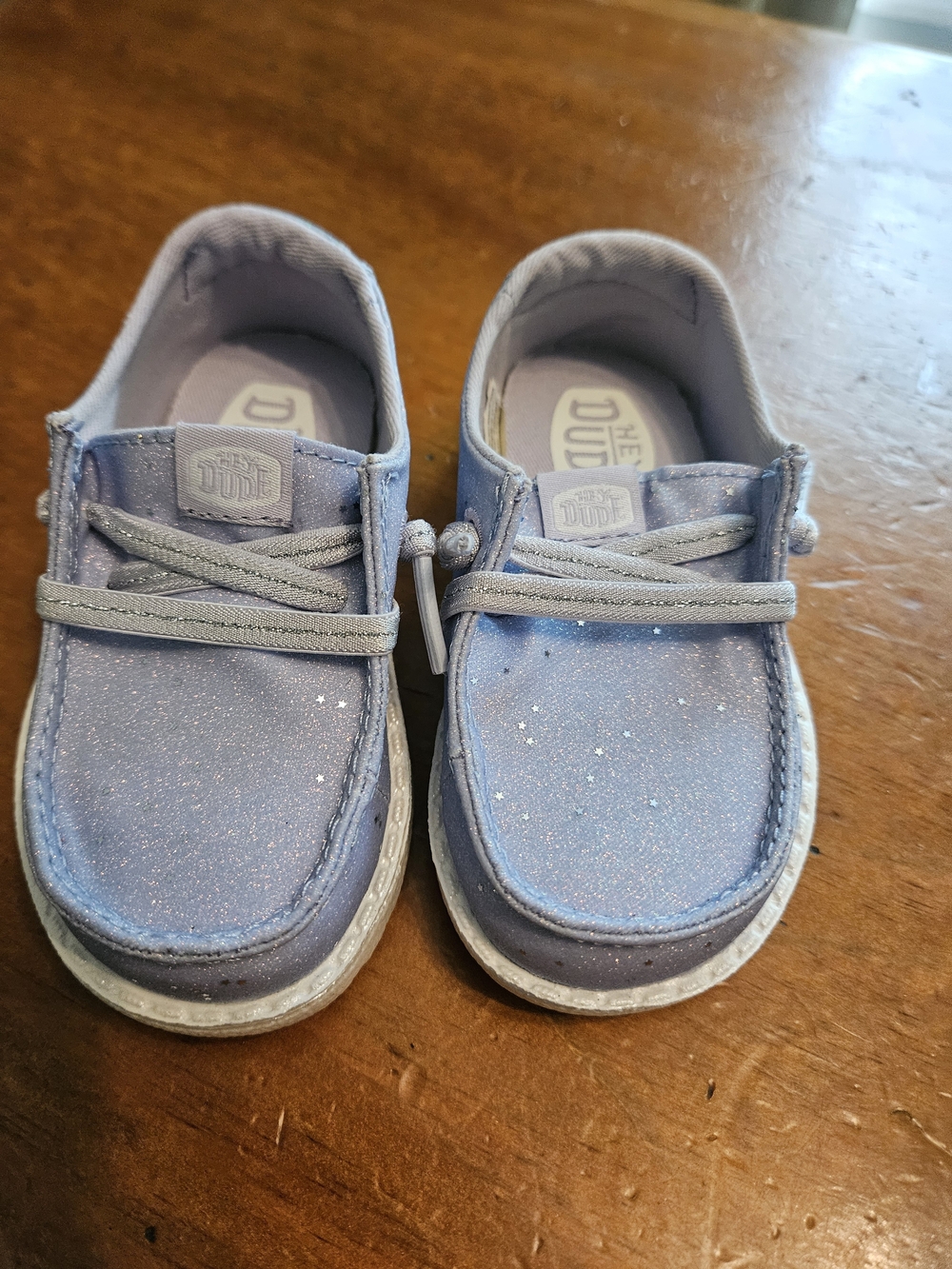 Hey Dude Baby Glitter Slip-On Shoes - Light Purple- NWOT